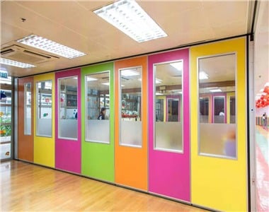 Ebunge melamine with glass movable partition wall