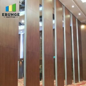 acoustic sliding folding partition in a recording studio