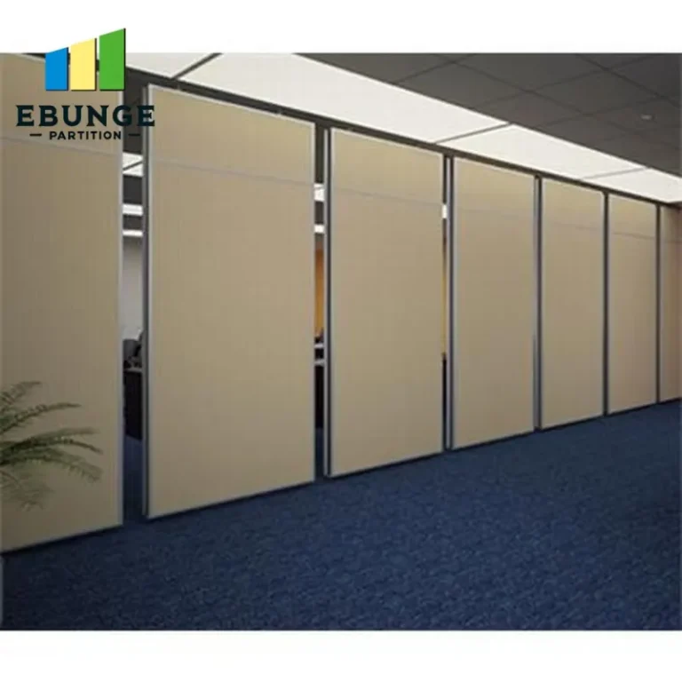 close-up of acoustic partition wall panels
