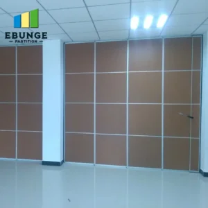 aluminum sliding partitions in a hotel banquet hall