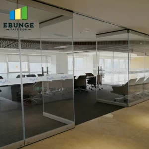 sliding partition wall finish options for exhibition halls with acoustic panels