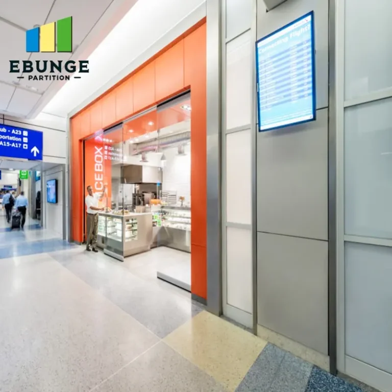 top hung acoustic movable wall commercial project example