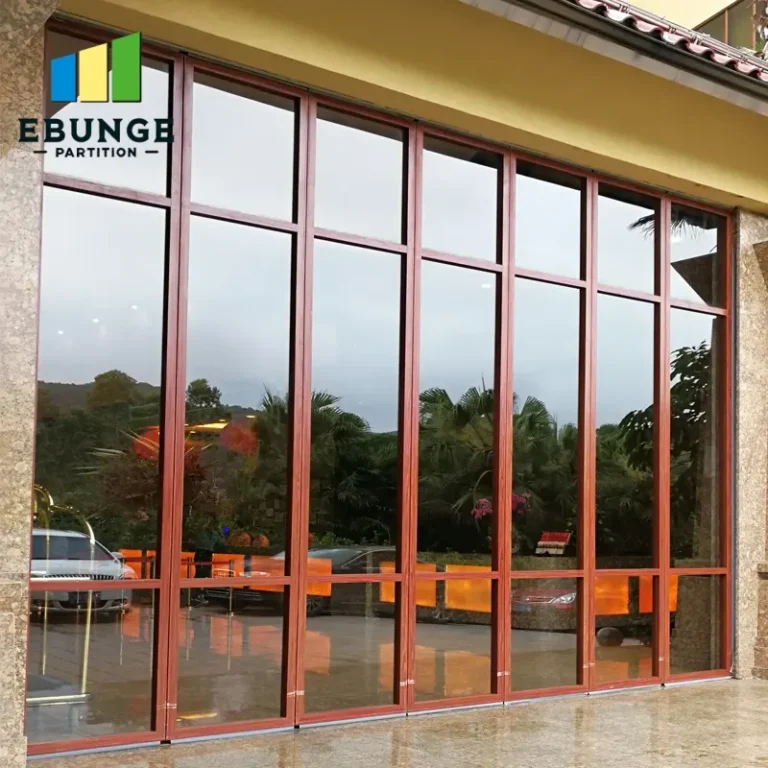 acoustic partition wall panel stacking top hung track system