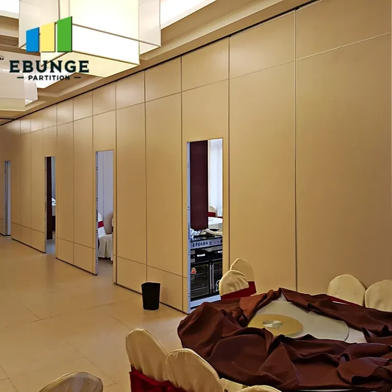 hotel banquet hall with movable partition wall in acoustic design
