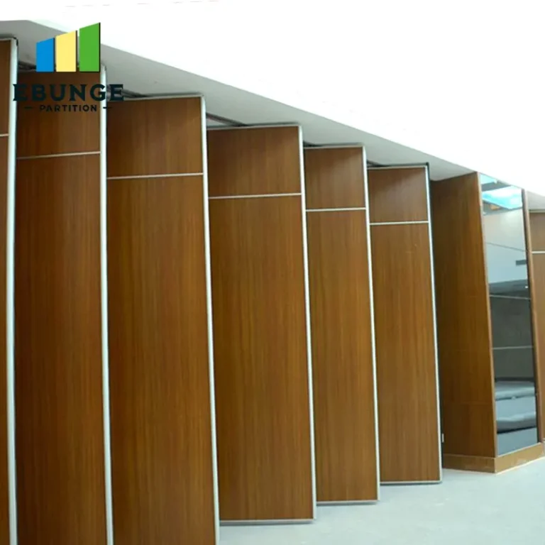 sliding partition walls for office meeting room with acoustic panels