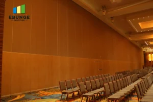 movable partition wall in a restaurant private room setting