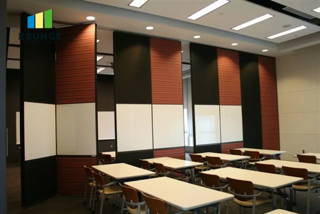 sliding folding partition wall for training center