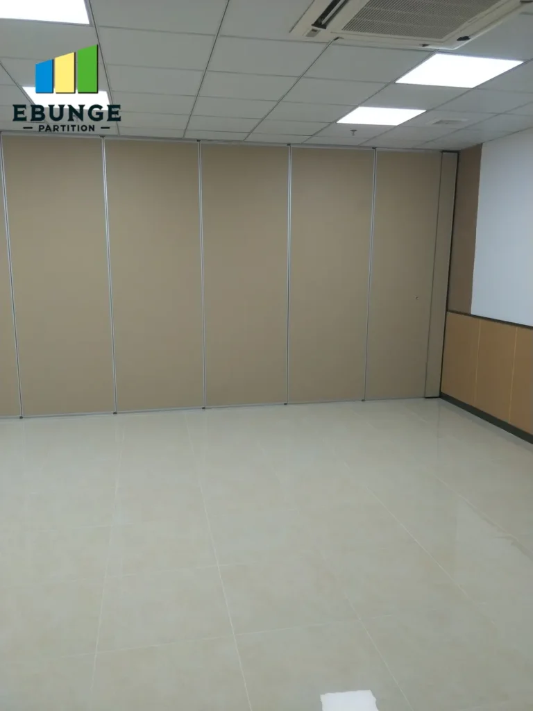 community center with movable partition walls in use