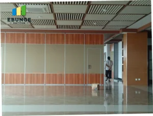 ergon living folding partition wall system installed in a school hall