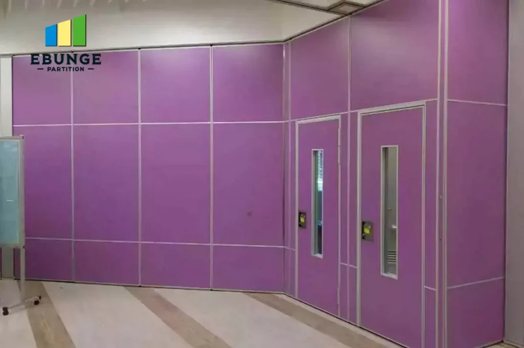 ergon living folding partition wall system in a restaurant private room