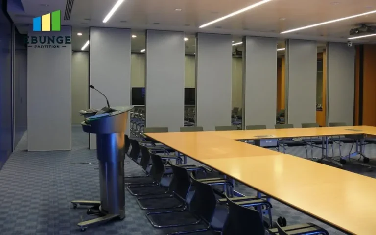 sliding partition wall for living top hung track system