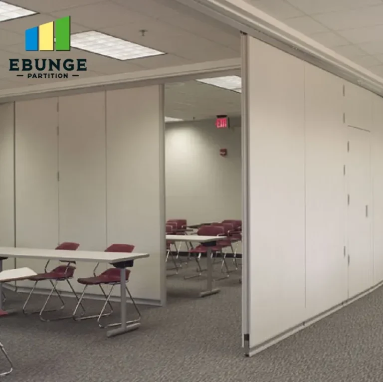 sliding partition wall panel stacking layout
