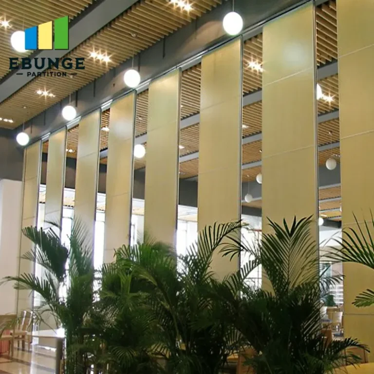 of movable partition wall in a school exhibition hall