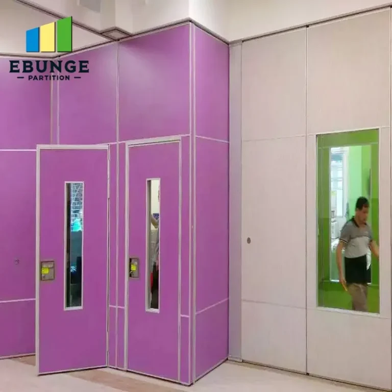movable partition finishes for restaurant private room with various surface materials