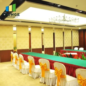 restaurant sliding partition installation in a private dining area