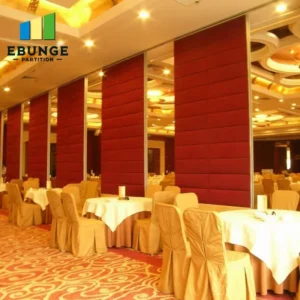 operable wall system finish options for restaurant private rooms