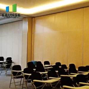 movable partition wall with door in hotel banquet hall