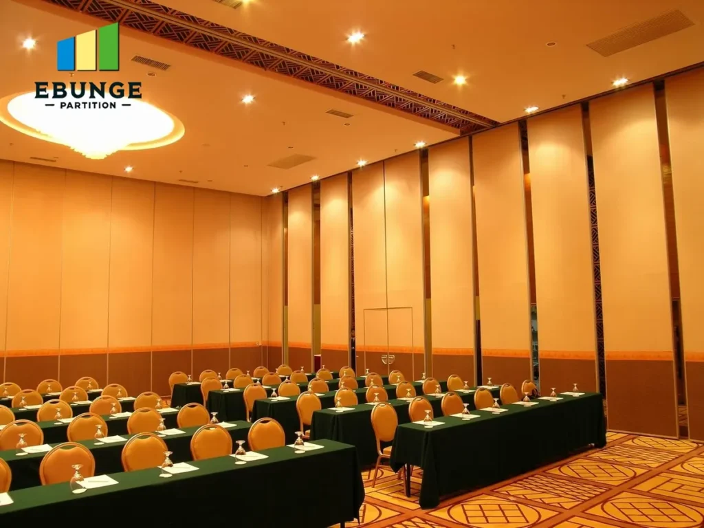 acoustic operable wall in a modern training center