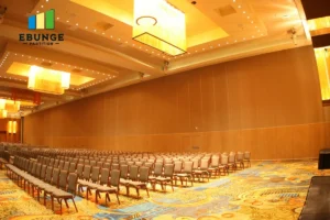 acoustic partition insulation in a modern conference room with movable wall