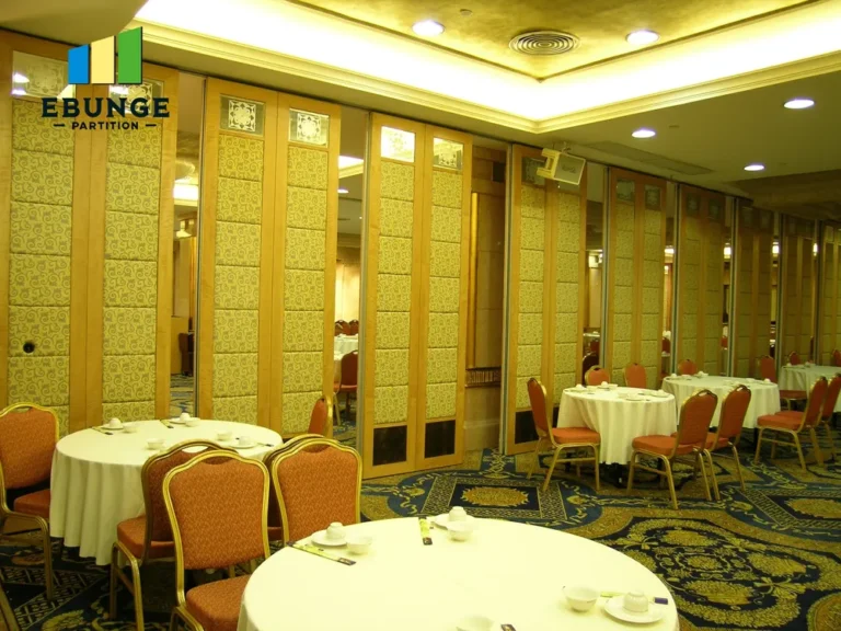 sliding partition track specification commercial project example