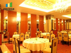 sliding partition track specification diagram for hotel banquet hall