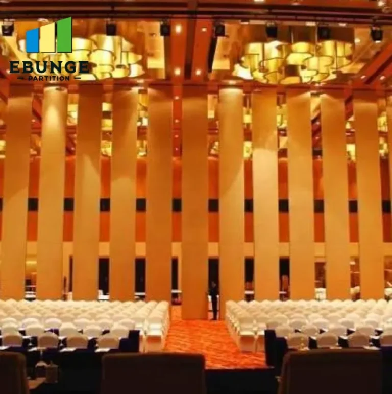 restaurant folding partition installation for hotel ballroom