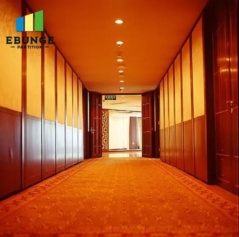 folding acoustic partitions in a school hall by ebunge