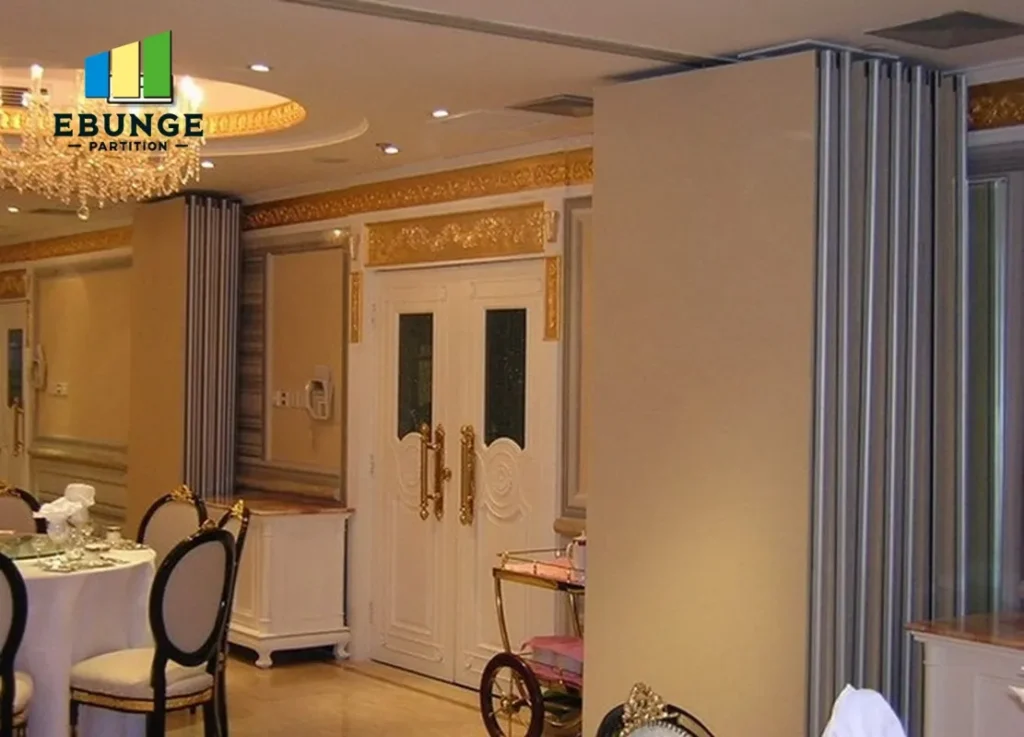 acoustic partition wall in a conference room with modern design