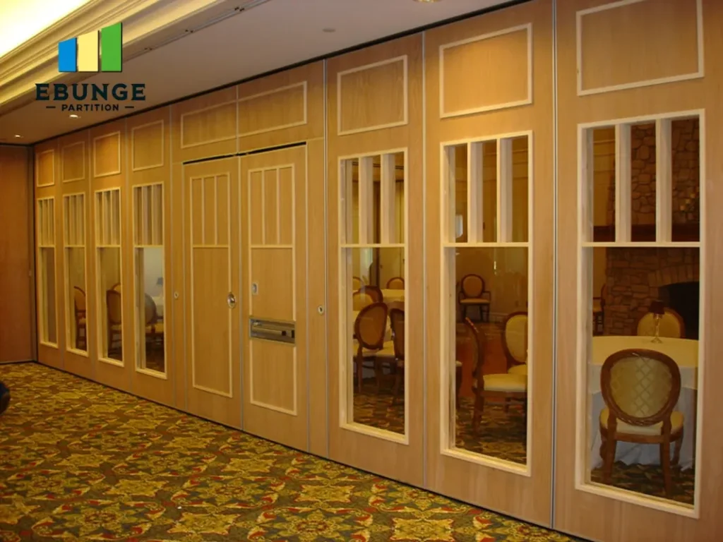 hospital operable wall supplier inspecting acoustic partition panels