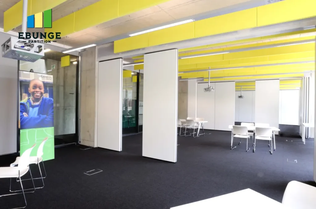 hotel banquet hall with acoustic movable partition walls