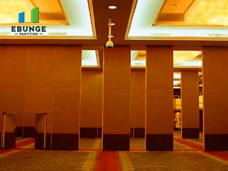 commercial movable partition wall in a modern conference room