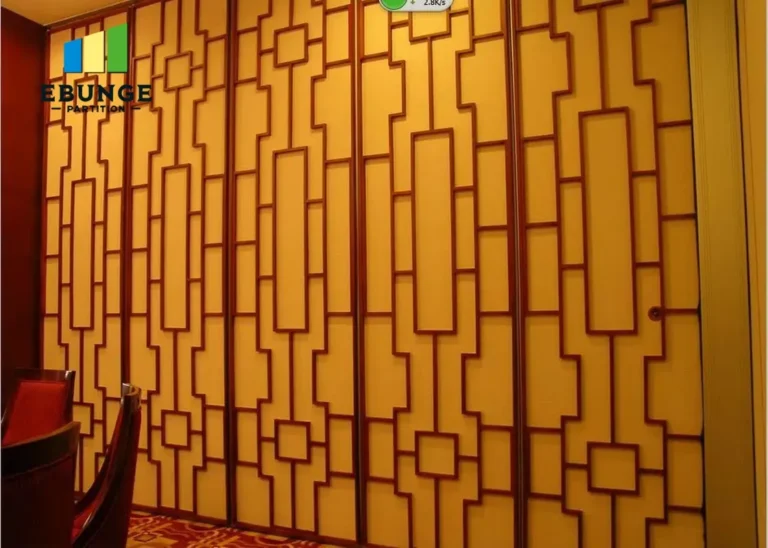 office operable wall design in a conference room with acoustic panels