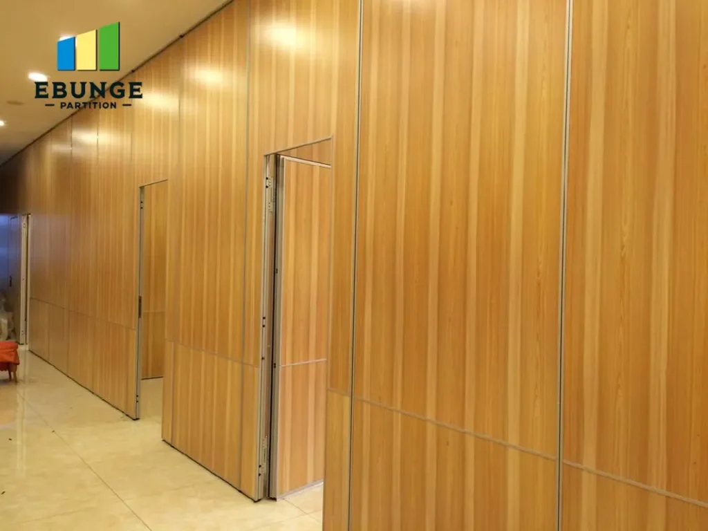 assessing movable acoustic partitions in a modern office meeting room