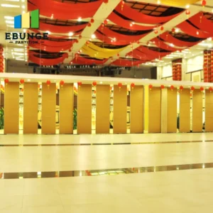 school hall with acoustic operable wall panels