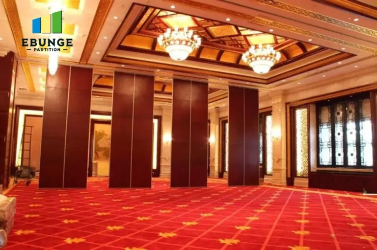 mobile acoustic partitions in a modern office meeting room