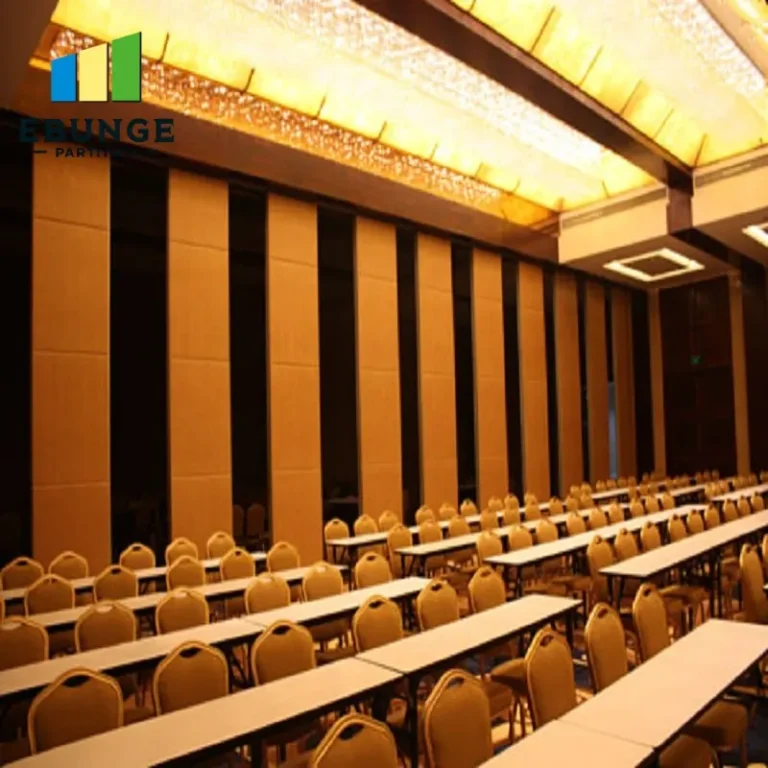 acoustic seal on movable partition in hotel banquet hall