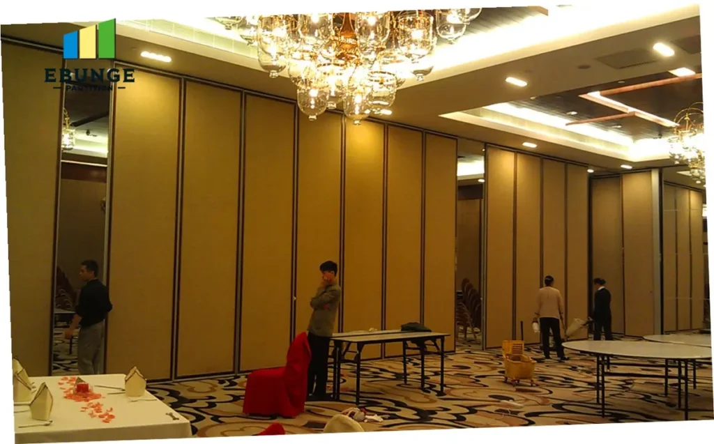 hotel movable partition track system in banquet hall