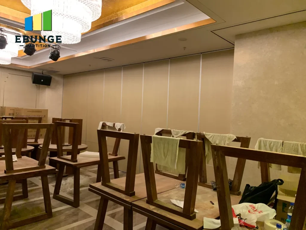 movable partition wall finish options for school hall with multiple colors