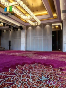 flexible partition wall in hotel banquet hall