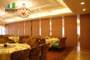 office partition wall systems in a hotel banquet hall
