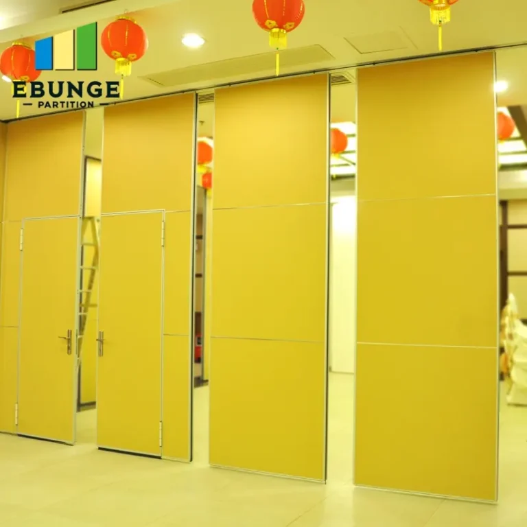 operable wall system panel stacking design in an exhibition hall