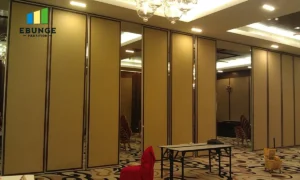 top hung operable wall dividing a hotel banquet hall