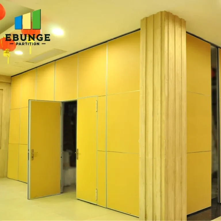 movable partition track system installation in training center