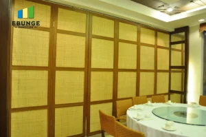operable wall system in a hospital consultation room with acoustic movable partition