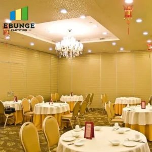 operable wall system finish options in restaurant private room