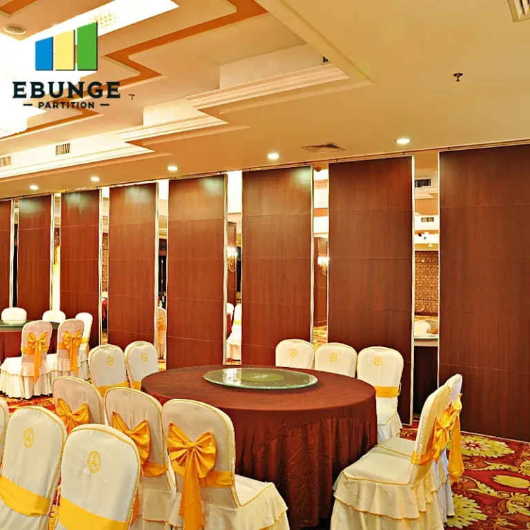 operable wall system panel stacking design in a hotel conference room