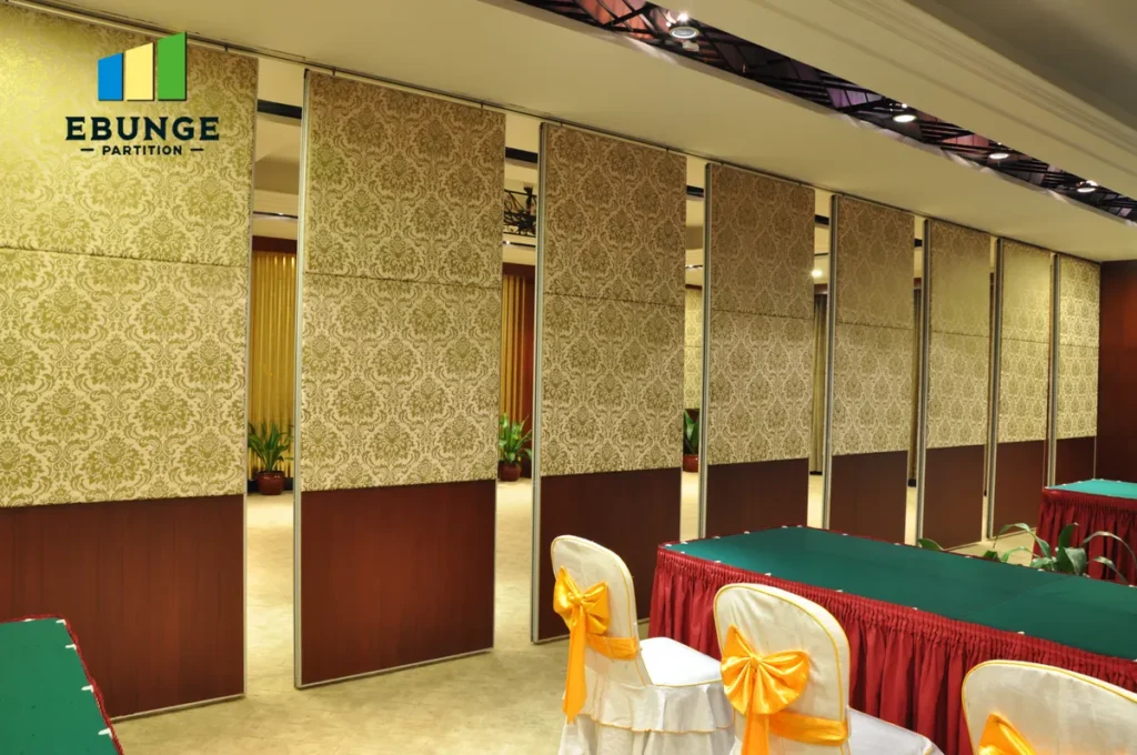 sliding partition wall finish options for hotel ballroom