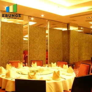 community acoustic partition installation in a multi-purpose hall