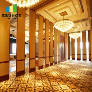 folding acoustic partitions in a modern conference room with soundproofing