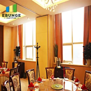 movable partition installation for hotel ballroom
